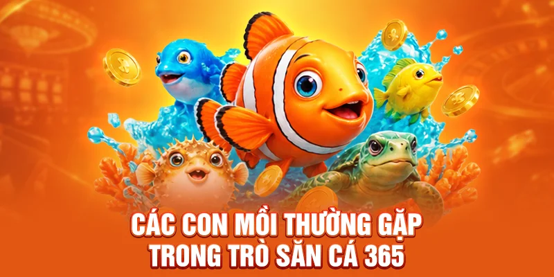 Các con mồi thường gặp trong trò săn cá 365